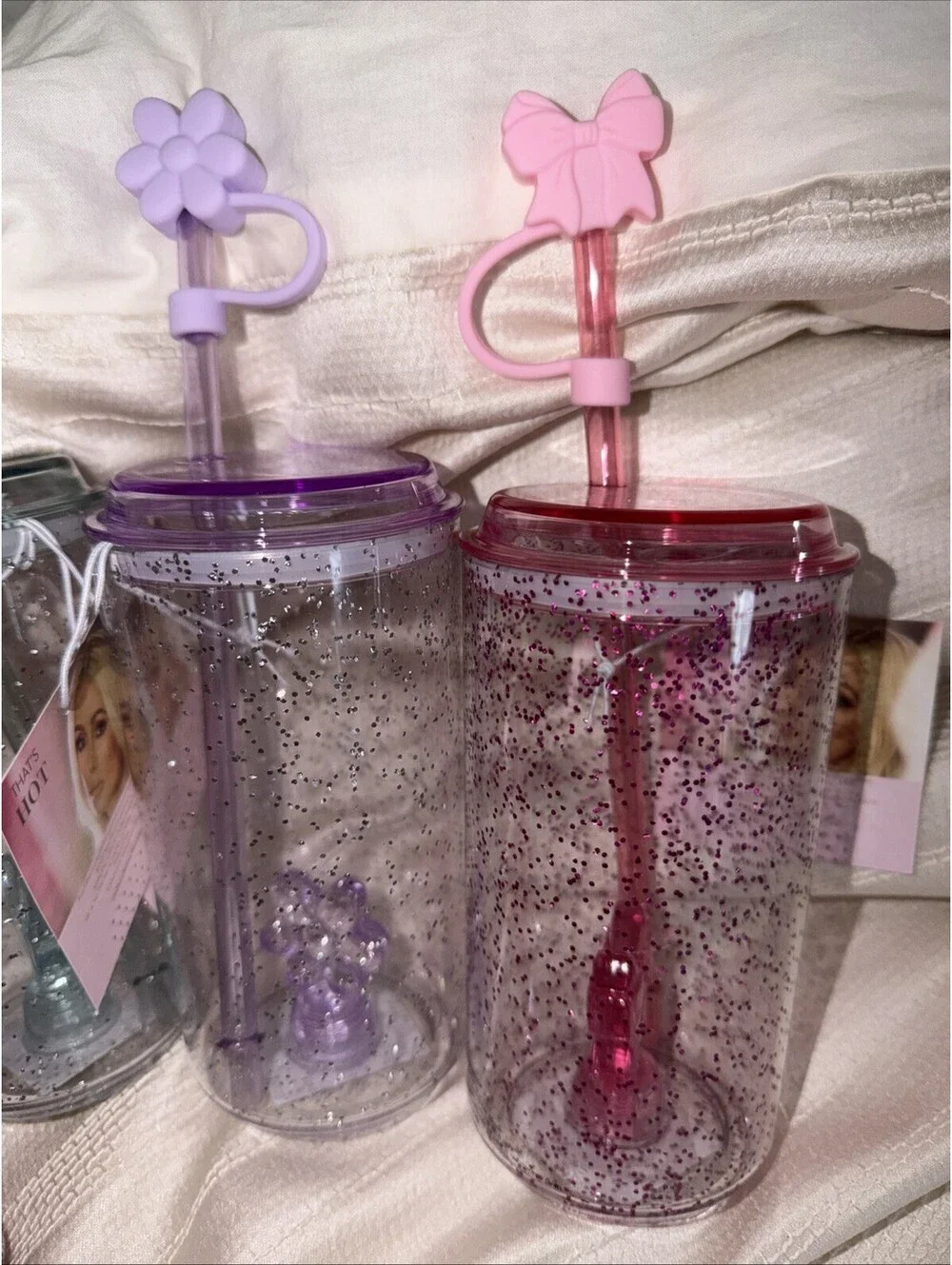 Paris Hilton 18 Ounce Glitter Sipper Set Of 4
